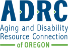 Logo of the Aging and Disability Resource Connection of Oregon, featuring a stylized graphic of a bridge symbolizing connection and support. The bridge is composed of multiple arches in shades of blue, representing stability and trust. Below the bridge, the name 'Aging and Disability Resource Connection of Oregon' is written in a clear, bold font.