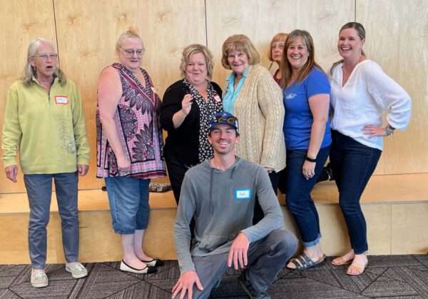 The Columbia County Head Start administration team pulling themselves together for a group photo during the Community Action Team staff retreat in 2024